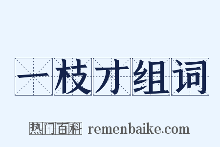 一枝才组词是什么意思的图片